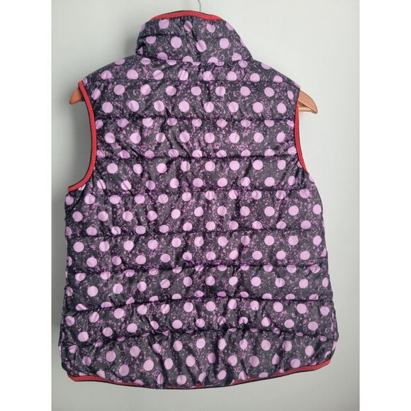 Nike Girls Size L Reversible Purple Polka Dot & Camo Zip Puffer Vest - Picture 4 of 5